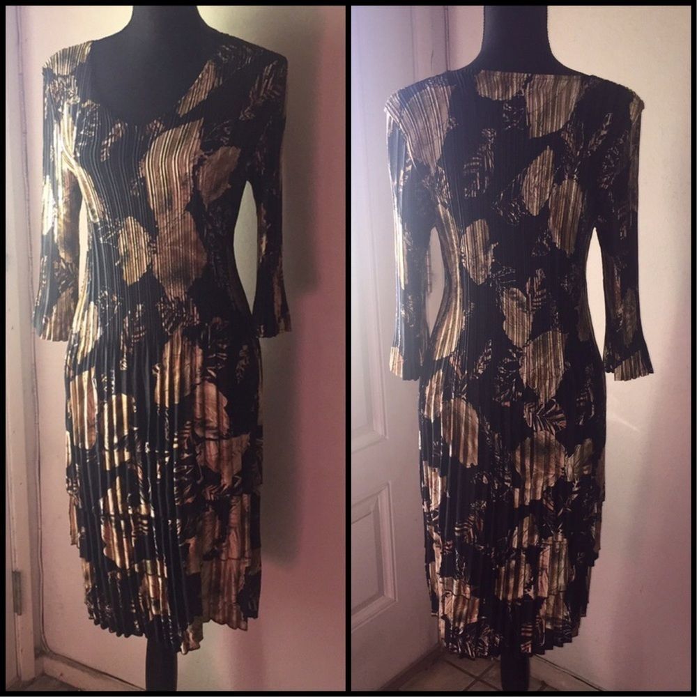 Gold and Black Dress